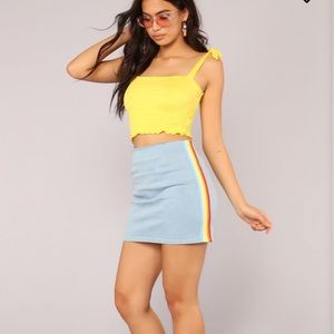 Fashion Nova Morgan Light wash Denim Miniskirt